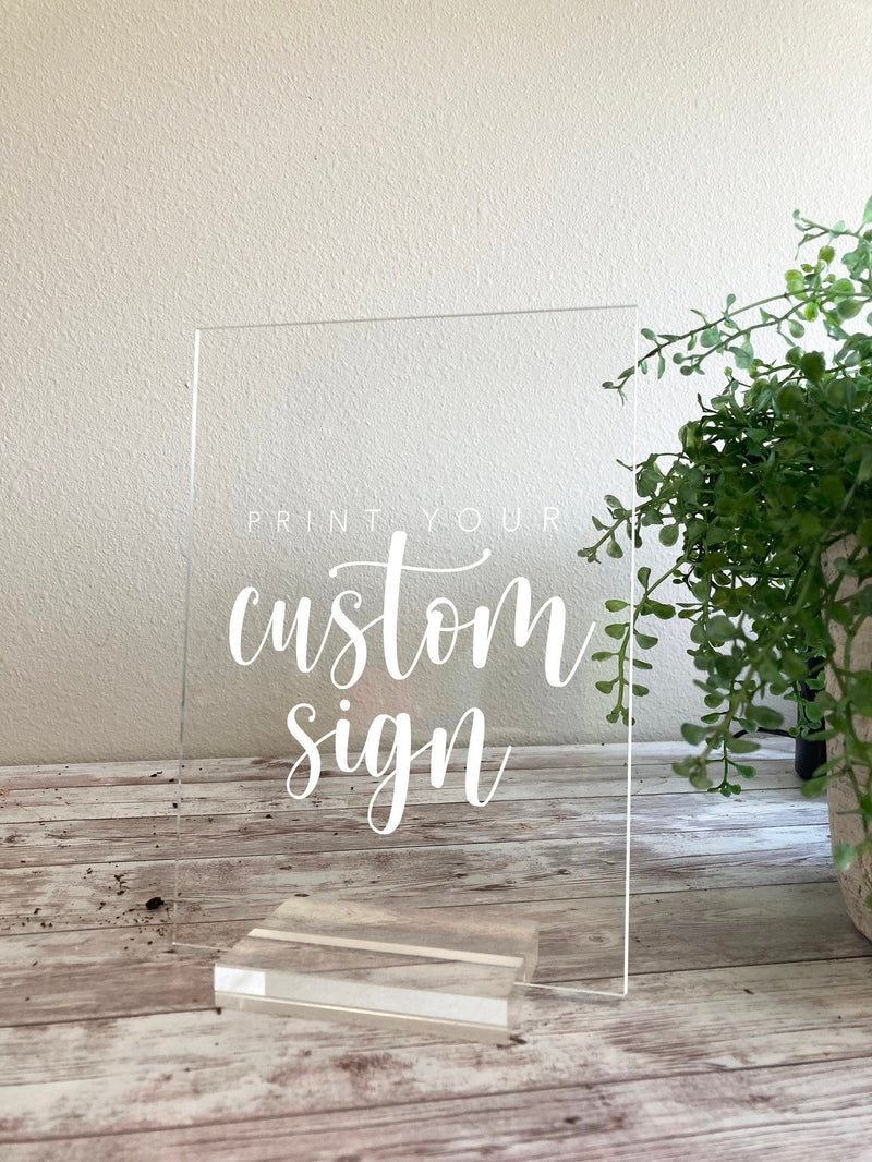 Custom Table Top Sign