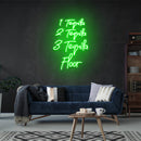 1 Tequila, 2 Tequila, 3 Tequila Floor Led Neon Sign Light