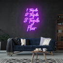 1 Tequila, 2 Tequila, 3 Tequila Floor Led Neon Sign Light