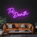 Til Death Led Neon Sign Light, Neon Sign Wedding, Neon Sign Wedding Backdrop
