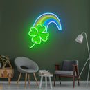 Four Leaf Clover Saint Patrick's Day Artwork Led Neon Sign Light