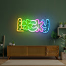 Lucky 2 St Patrick's Day Artwork Led Neon Sign Light