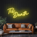 Til Death Led Neon Sign Light, Neon Sign Wedding, Neon Sign Wedding Backdrop