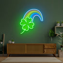 Four Leaf Clover Saint Patrick's Day Artwork Led Neon Sign Light