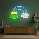 Gold And Cloud Saint Patrick's Day Artwork Led Neon Sign Light
