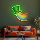 Rainbow Lucky St Patrick's Day Artwork Led Neon Sign Light