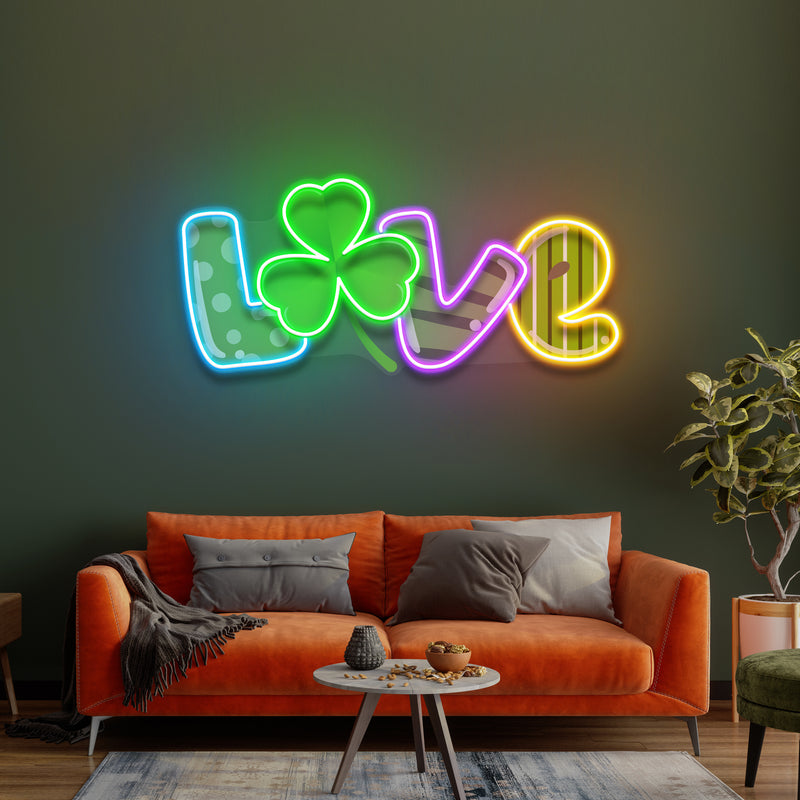 Love Saint Patrick's Day Artwork Led Neon Sign Light