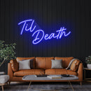 Til Death Led Neon Sign Light, Neon Sign Wedding, Neon Sign Wedding Backdrop