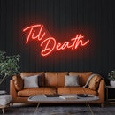 Til Death Led Neon Sign Light, Neon Sign Wedding, Neon Sign Wedding Backdrop