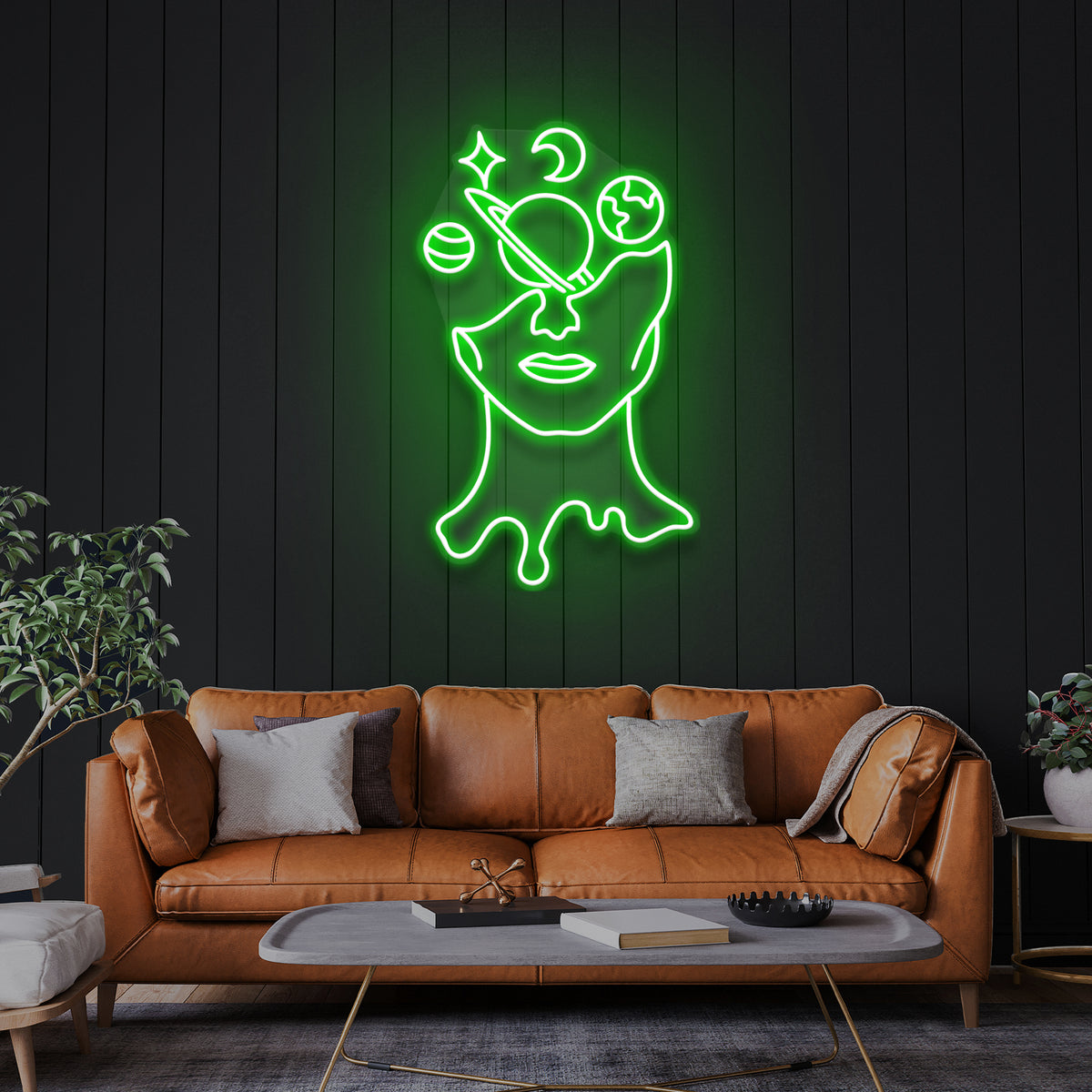 Unique Fun Bright Pink Head Brain LED Night Light outlet Room Wall Art Decoration