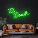 Til Death Led Neon Sign Light, Neon Sign Wedding, Neon Sign Wedding Backdrop