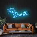 Til Death Led Neon Sign Light, Neon Sign Wedding, Neon Sign Wedding Backdrop