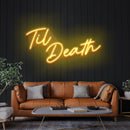 Til Death Led Neon Sign Light, Neon Sign Wedding, Neon Sign Wedding Backdrop
