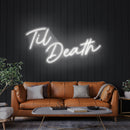 Til Death Led Neon Sign Light, Neon Sign Wedding, Neon Sign Wedding Backdrop