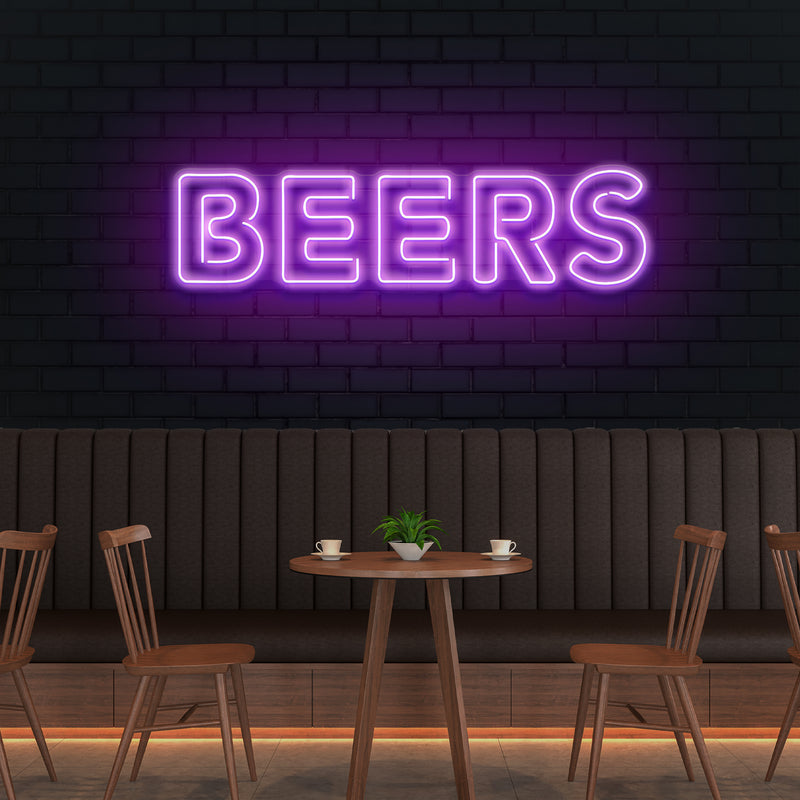 Beers Led Neon Sign Light