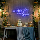 Crazy In Love Led Neon Sign Light, Custom Wedding Neon Sign For Reception, neon light sign for wedding