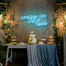 Crazy In Love Led Neon Sign Light, Custom Wedding Neon Sign For Reception, neon light sign for wedding