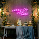 Crazy In Love Led Neon Sign Light, Custom Wedding Neon Sign For Reception, neon light sign for wedding