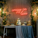 Crazy In Love Led Neon Sign Light, Custom Wedding Neon Sign For Reception, neon light sign for wedding