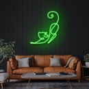 Downward Facing Cat Led Neon Sign Light