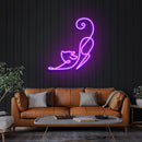 Downward Facing Cat Led Neon Sign Light