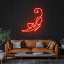 Downward Facing Cat Led Neon Sign Light