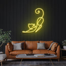 Downward Facing Cat Led Neon Sign Light
