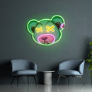Dead Bear Cartoon Art Work Led Neon Sign Light