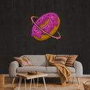 Doughnut Planet Artwork Led Neon Sign Light
