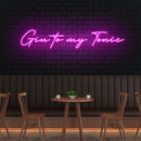 Gin to My Tonic Led Neon Sign Light