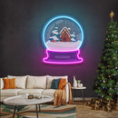 House Scene Globe Art Work Led Neon Sign Light