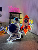 Rocket Astronaut Art work Led Neon Sign Light