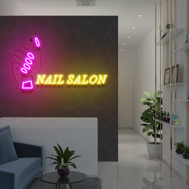 Nail Salon 1 Artwork Led Neon Sign Light, Nail Salon Decoration