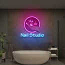 Nail Studio Artwork Led Neon Sign Light, Nail Salon Decoration