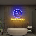 Nail Studio Artwork Led Neon Sign Light, Nail Salon Decoration