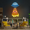 Pizza Ufo Artwork Led Neon Sign Light