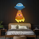 Pizza Ufo Artwork Led Neon Sign Light