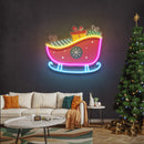 Sleigh With Gifts Art Work Led Neon Sign Light
