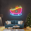 Sleigh With Gifts Art Work Led Neon Sign Light