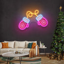 Vibrant Noel Red Gloves Art Work Led Neon Sign Light