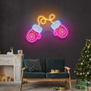 Vibrant Noel Red Gloves Art Work Led Neon Sign Light