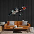 Violent Monopoly Gun Led Neon Acrylic Artwork Led Neon Sign Light