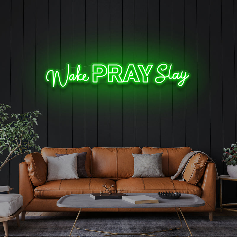 Wake Pray Slay Led Neon Sign Light