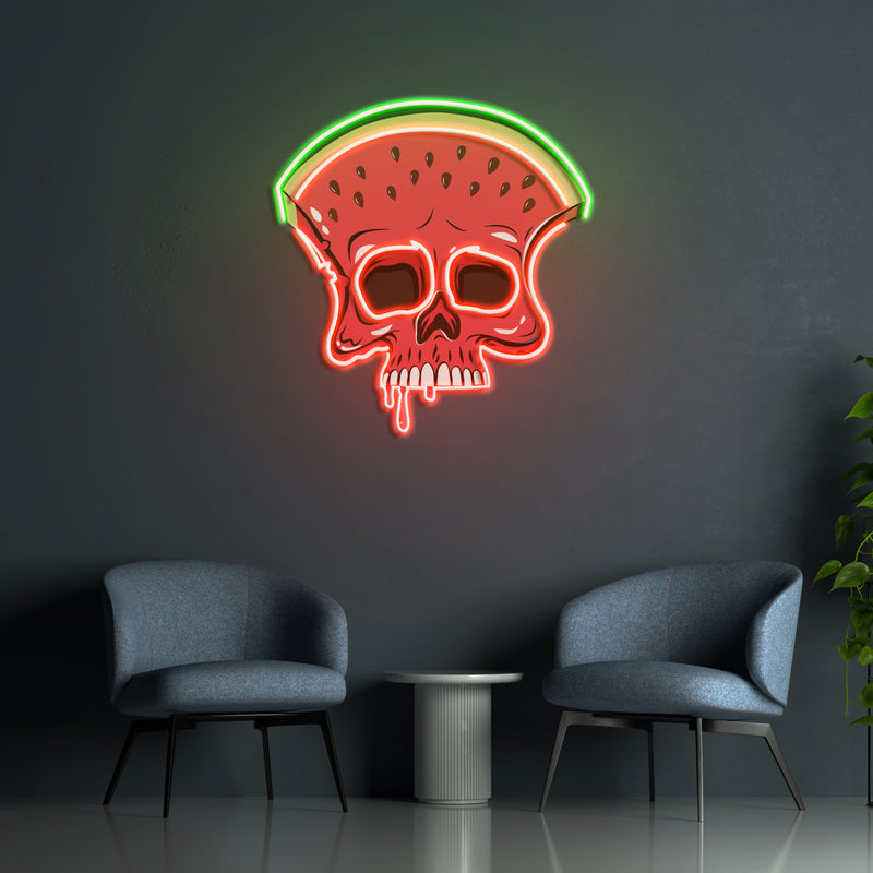 Watermelon Skull Art Work Led Neon Sign Light