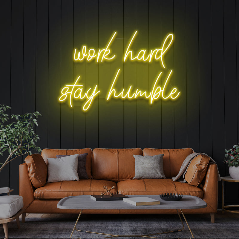 Work Hard Stay Humble Led Neon Sign Light