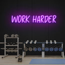 Work Harder Led Neon Sign Light
