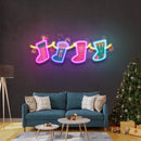 Xmas Socks Family Art Work Led Neon Sign Light