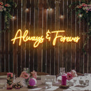 Always And Forever Wedding Neon Sign Light
