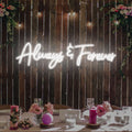 Always And Forever Wedding Neon Sign Light