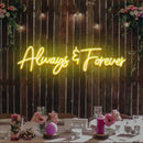 Always And Forever Wedding Neon Sign Light